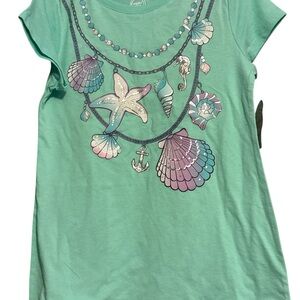 Wonder Nation Aqua Seashell Graphic Tee
